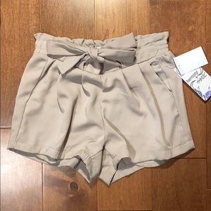 Light Brown Paper Bag Shorts NEVER WORN with Tags